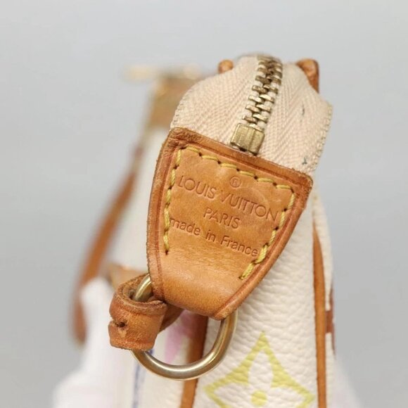 LOUIS VUITTON Monogram Multicolor Pochette Pouch White M92649 LV Auth 132557 - Picture 12 of 16